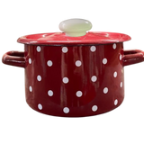 Cylindrical pot 2.0 L "Polka (red)"