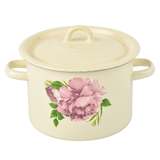 Cylindrical pot 3.0 L with hollow handle on the lid "Laura (milk)"