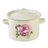 Cylindrical pot 4.5 L with hollow handle on the lid "Laura (milk)"