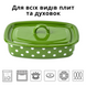 Лоток емальований 1,5 л з полою ручкою на кришці "Полька (зелена)" I250815/4зелпол фото 12