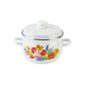Spherical pot 3.5 L with stainless steel rim "Spring bouquet (white)" I19135/2вбук photo 1
