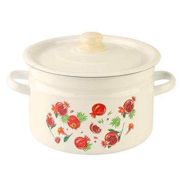 Cylindrical pot 9.0 L "Pomegranate (milk)"
