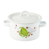 Cylindrical pot 2.0 L with hollow handle on the lid "Lime (white)"