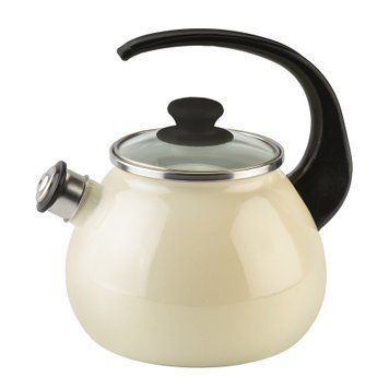 Чайник 2,5 л с н/ж ободком, свистком и стеклянной крышкой "Молочная" I627115milk фото