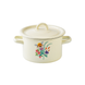 Cylindrical pot 3.0 L with hollow handle on the lid "Honey flowers (milk)" I161215/2ммедцве photo 1