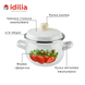 Spherical pot 1.5 L with stainless steel rim "Strawberry (white)" I19085/2клуб photo 5
