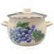 Spherical pot 7.0 L with stainless steel rim and glass lid "Blueberry (milk)" I619205/2мголуб photo 1