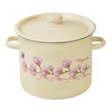 Cylindrical pot 7.0 L "Magnolia (milk)"