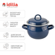 Spherical pot 1.5 L with stainless steel rim and hollow handle on the lid "Valentina" I190815/4валент photo 4