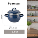 Spherical pot 1.5 L with stainless steel rim and hollow handle on the lid "Valentina" I190815/4валент photo 5
