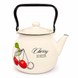 3.5 L Enamel Kitchen Kettle "Cherry Idilia (Cream)" I271305/2мвишняІ photo 2