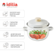 Spherical pot 3.5 L with stainless steel rim "Strawberry (white)" I19135/2клуб photo 2