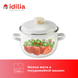 Spherical pot 3.5 L with stainless steel rim "Strawberry (white)" I19135/2клуб photo 4