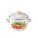Spherical pot 3.5 L with stainless steel rim "Strawberry (white)" I19135/2клуб photo 1