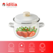 Spherical pot 3.5 L with stainless steel rim "Strawberry (white)" I19135/2клуб photo 3