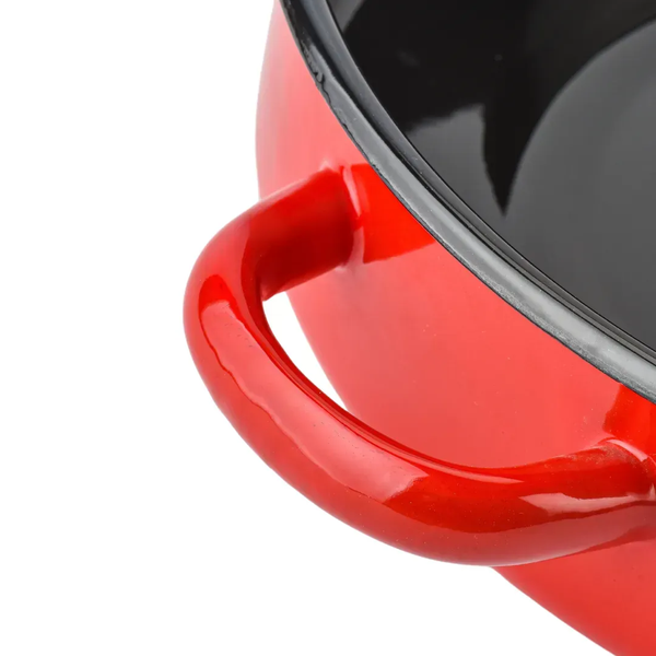 Casserole dish 3.8 L with hollow handle on the lid, stewpan "Red (black)"