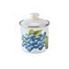 Mug 1.0 L with stainless steel rim and lid "Blueberry (white)" I02075/2голуб photo 1