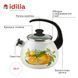 Kettle 2.5 L with stainless steel rim, whistle and glass lid "Lemon (white)" I627115/2лим photo 6