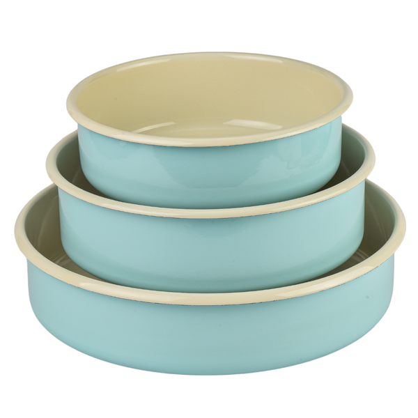 Set of 3 baking and grilling dishes (9 p.), 2.5 L; 3.8 L; 6.3 L, "Turquoise"