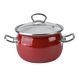 Spherical pot 2.5 L with stainless steel fittings and glass lid "Bordeaux" I819115бордо photo 1