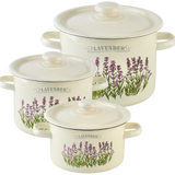 Set of cylindrical pots "Lavender (milk)"
