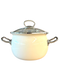Set of spherical pots with glass lids "Milk" (2.5 L, 3.5 L, 5 L) I1600milk photo 2