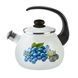 Kettle 2.5 L with stainless steel rim and whistle "Blueberry (white)" I27115/2голуб photo 1