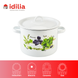 Cylindrical pot 4,5 l with hollow handle on the lid "Fresh Greens (white)" I161515/2зелфрэш photo 3