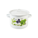 Cylindrical pot 4,5 l with hollow handle on the lid "Fresh Greens (white)" I161515/2зелфрэш photo 1