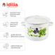 Cylindrical pot 4,5 l with hollow handle on the lid "Fresh Greens (white)" I161515/2зелфрэш photo 2