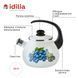 Kettle 2.5 L with stainless steel rim and whistle "Blueberry (white)" I27115/2голуб photo 6