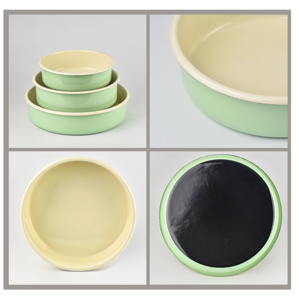 Set of baking and grilling dishes (9 p.), 2.5 L; 3.8 L; 6.3 L, "Mint Cool"