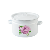 Cylindrical pot 9.0 L with hollow handle on the lid "Laura (white)"