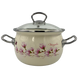 Spherical pot 2.5 L with stainless steel fittings and glass lid "Magnolia (milk)" I819115ммагнол photo 3