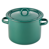 Cylindrical pot 4.5 L with hollow handle on the lid "Dark turquoise"