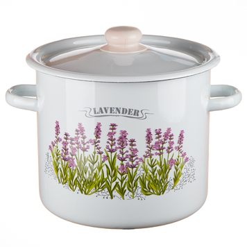 Cylindrical pot 7.0 L "Lavender (white)"