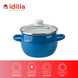 Spherical pot 3.5 L with stainless steel rim and glass lid "Aquamarine" I619135/4аквамар photo 3