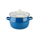 Spherical pot 5.0 L with stainless steel rim and glass lid "Aquamarine" I619165/4аквамар photo 1