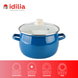 Spherical pot 5.0 L with stainless steel rim and glass lid "Aquamarine" I619165/4аквамар photo 3