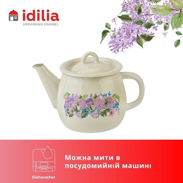Заварник эмалированный 1,0 л с полой ручкой на крышке "Анабель (молочная)" I270715/2манабель фото
