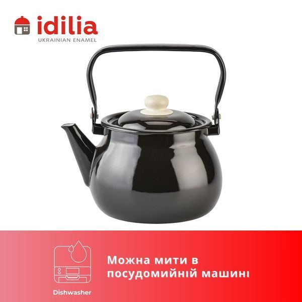 Чайник эмалированный 2,5 л "Черная" I27105/4черн фото
