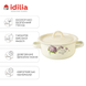 Cylindrical pot 1.5 L with hollow handle on the lid "Viola (milk)" I160815/2виола photo 2