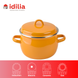 Spherical pot 3.5 L with stainless steel rim and hollow handle on the lid "Mustard" I191315/4горч photo 3