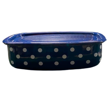 Tray with lid 1.0 L "Polka (blue)"