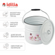 Cylindrical bucket 12.0 L with hollow handle on the lid "Magnolia (white)" I122415/2магнол photo 5
