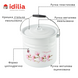 Cylindrical bucket 12.0 L with hollow handle on the lid "Magnolia (white)" I122415/2магнол photo 4