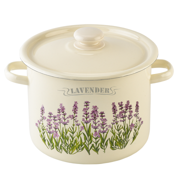 Cylindrical pot 5.5 L "Lavender (milk)"