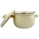 Spherical Enamel Pot with Stainless Steel Rim "Cream" 7 L I19205/1молоч photo 2