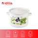 Cylindrical pot 5,5 l with hollow handle on the lid "Fresh Greens (white)" I161715/2зелфрэш photo 3