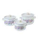 Set of pear-shaped pots "Anabelle (white)"